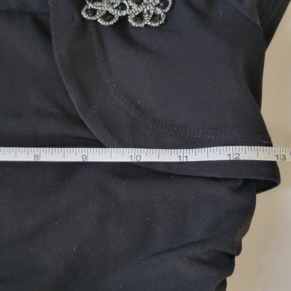 Amys Closet Fancy Party Dress Sequins Netting Attached Jacket Black Size 10 - Picture 10 of 15